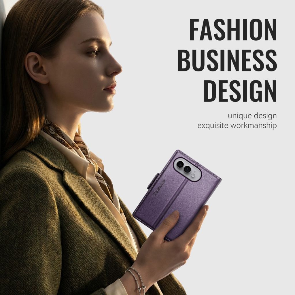 CASEME iPhone Duo Lompakkokotelo RFID-suojauksella - Violetti
