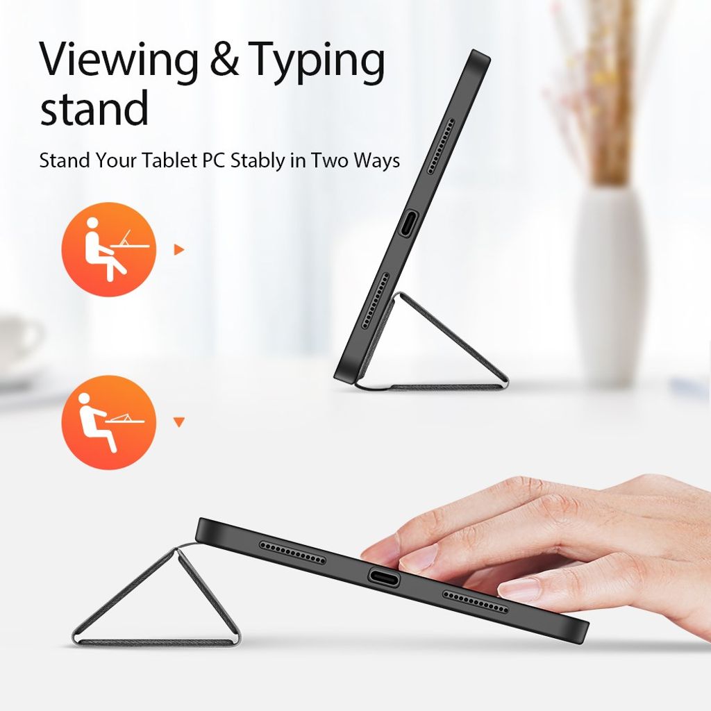 Dux Ducis iPad A16 11" 2025/10.9" 2024 Flip cover med holder til styluspen - Sort