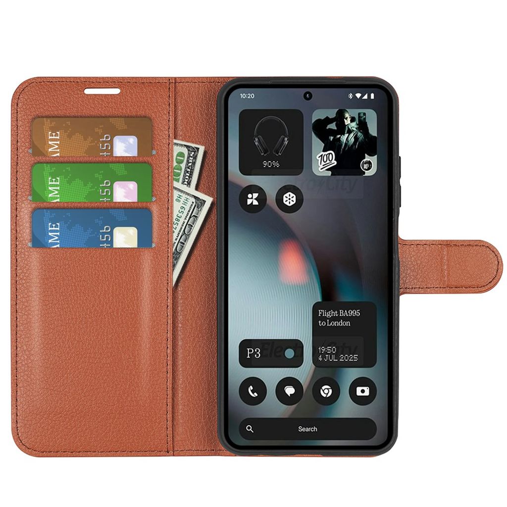 Nothing Phone (3) Wallet Cover - Brown