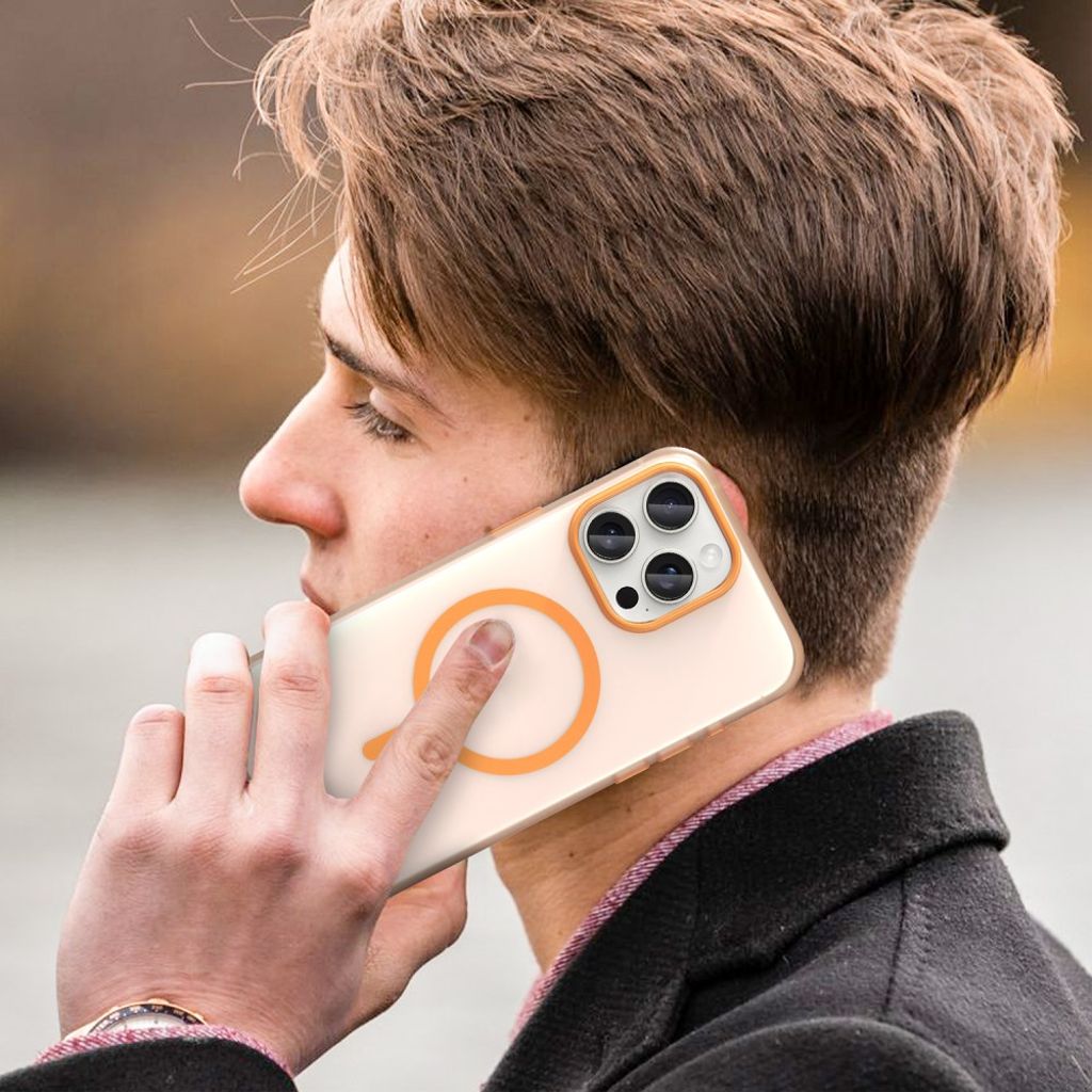 iPhone 15 Pro Max MagSafe Kuori - Oranssi