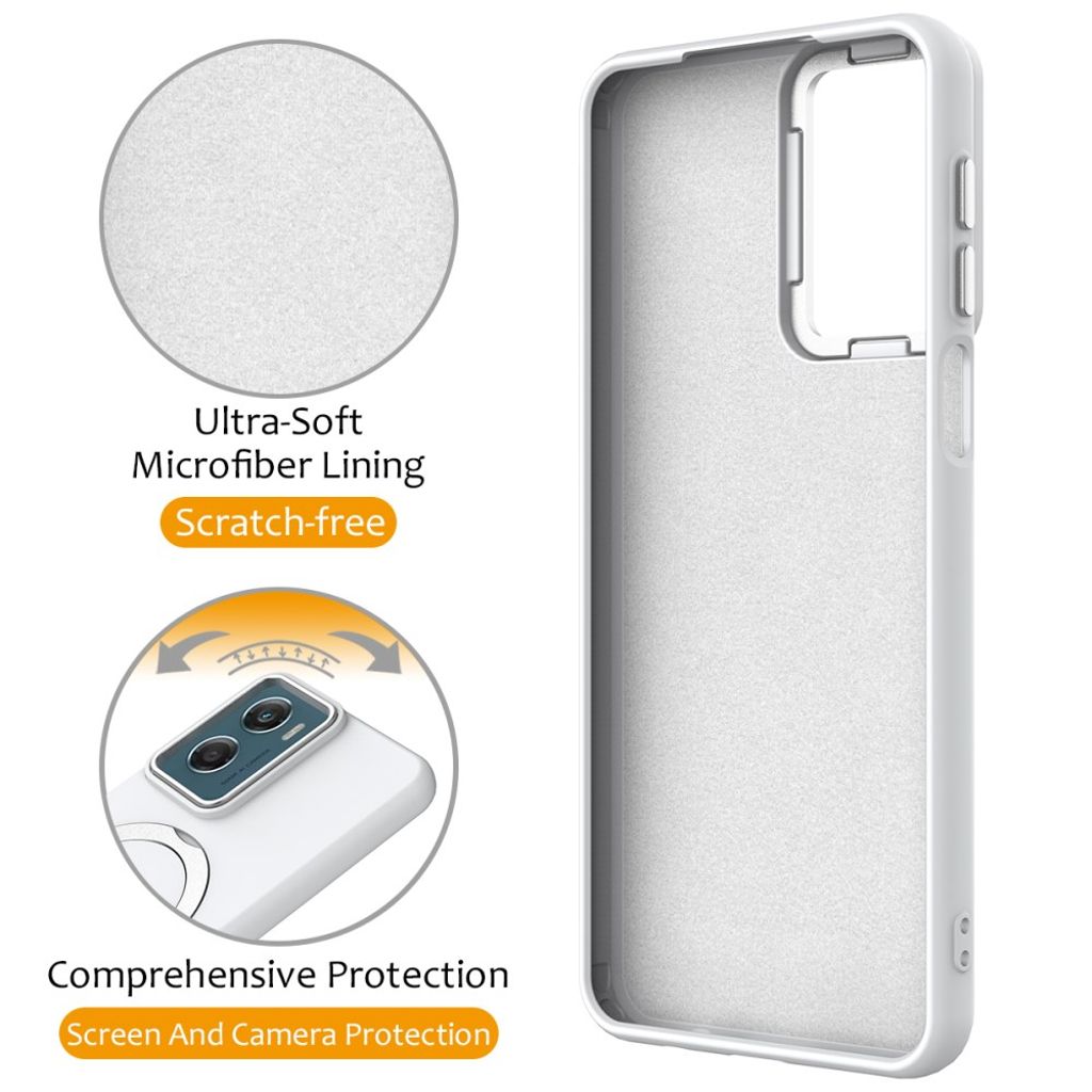 Motorola Moto G06 Power 4G/Moto G06 4G Deksel MagSafe-kompatibel Ringholder - Hvit