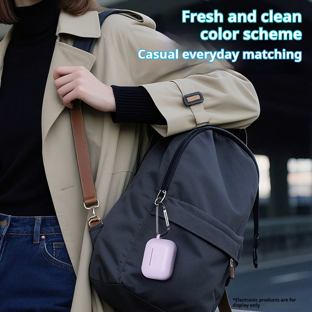 Apple AirPods Pro 3 Silikone Cover i Silikone med Karabinhage - Blå