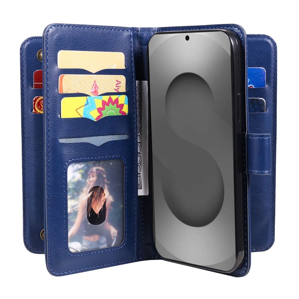 Samsung Galaxy S26 Ultra Cover with 10 Card Slots - Blue