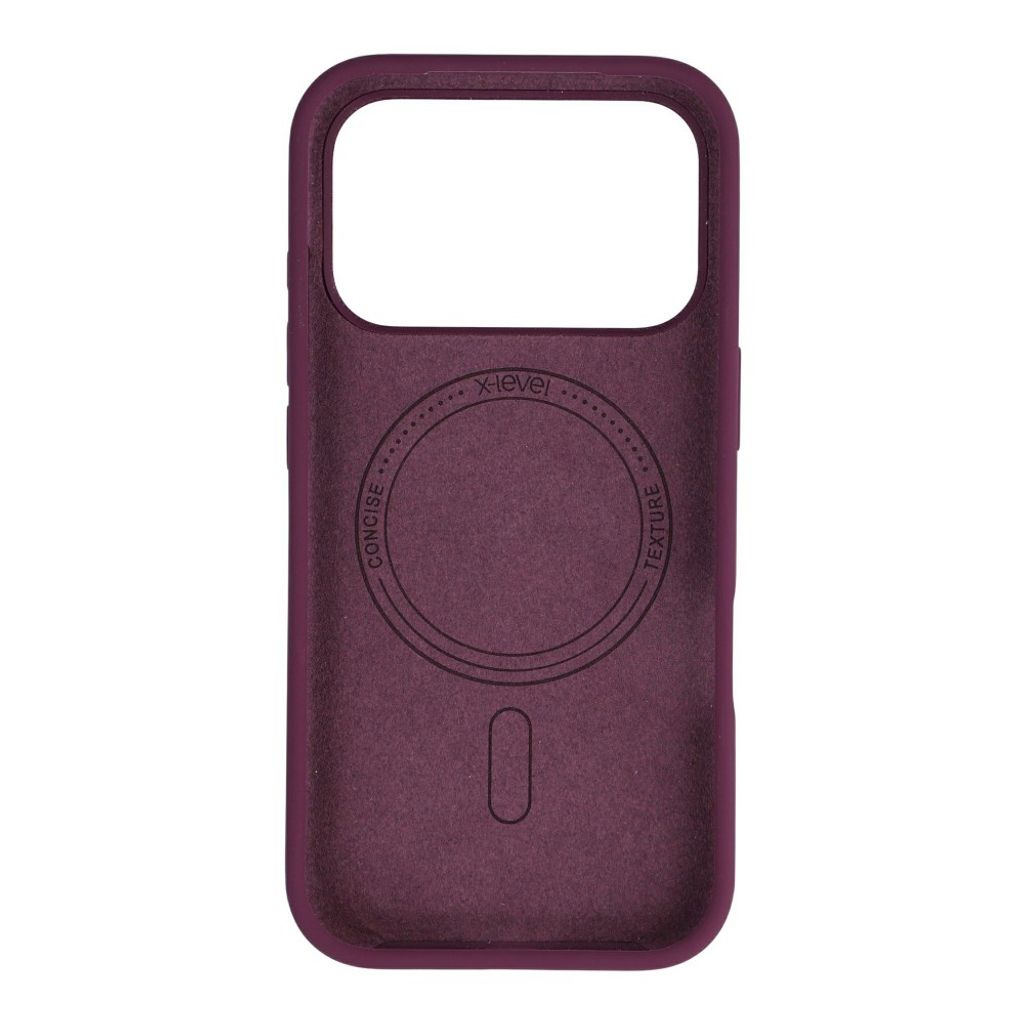X-LEVEL iPhone 18 Pro Max/17 Pro Max MagSafe kuori silikonista - Cherry Red
