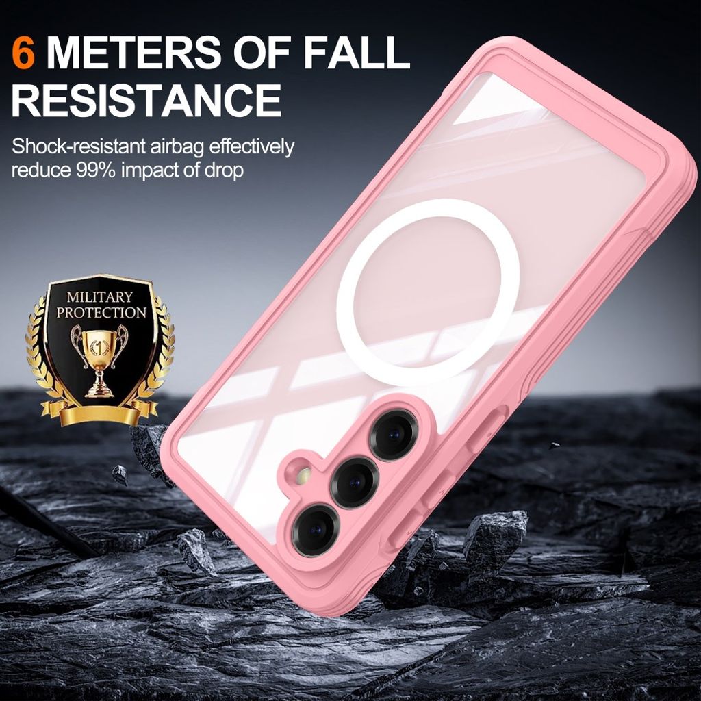 Samsung Galaxy S26 MagSafe Deksel innebygd skjermbeskytter - Rosa