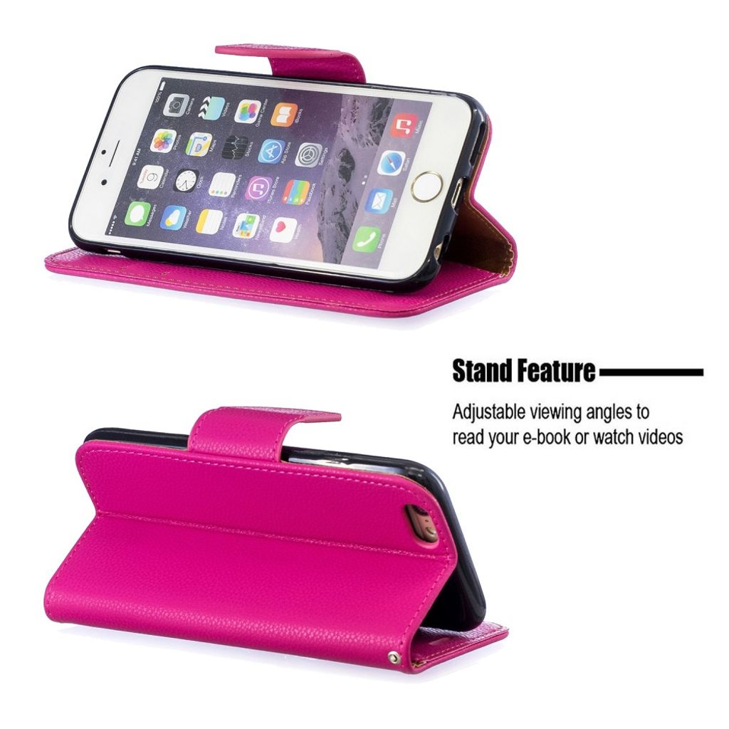 iPhone 6/6s Plånboksfodral med Kortfack - Rosa