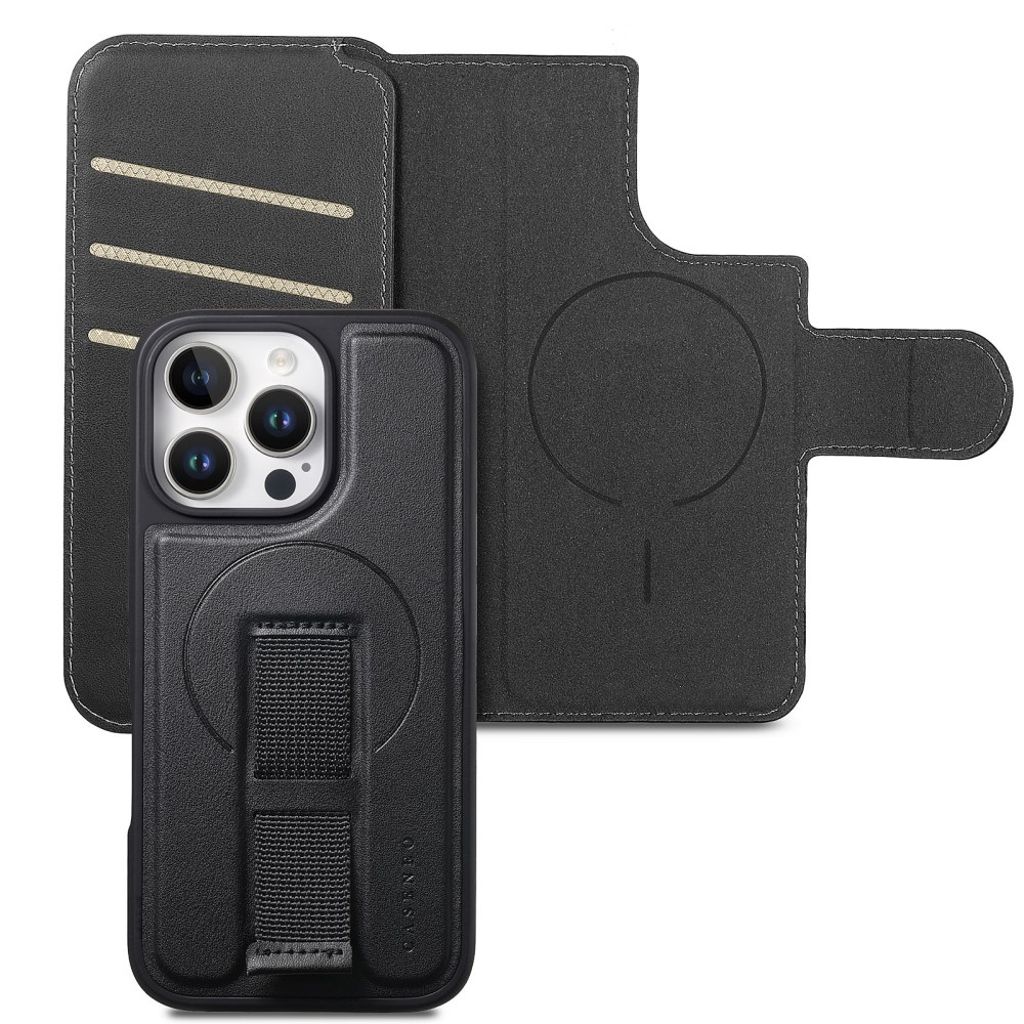 CASENEO iPhone 16 Pro Max Wallet Cover Magnetic – Black