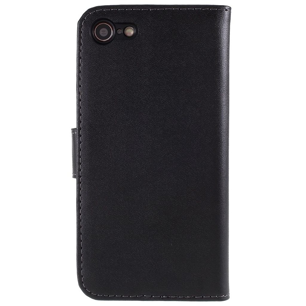iPhone 8/7/SE (2020)/SE (2022) Plånboksfodral i Äkta Läder – Svart