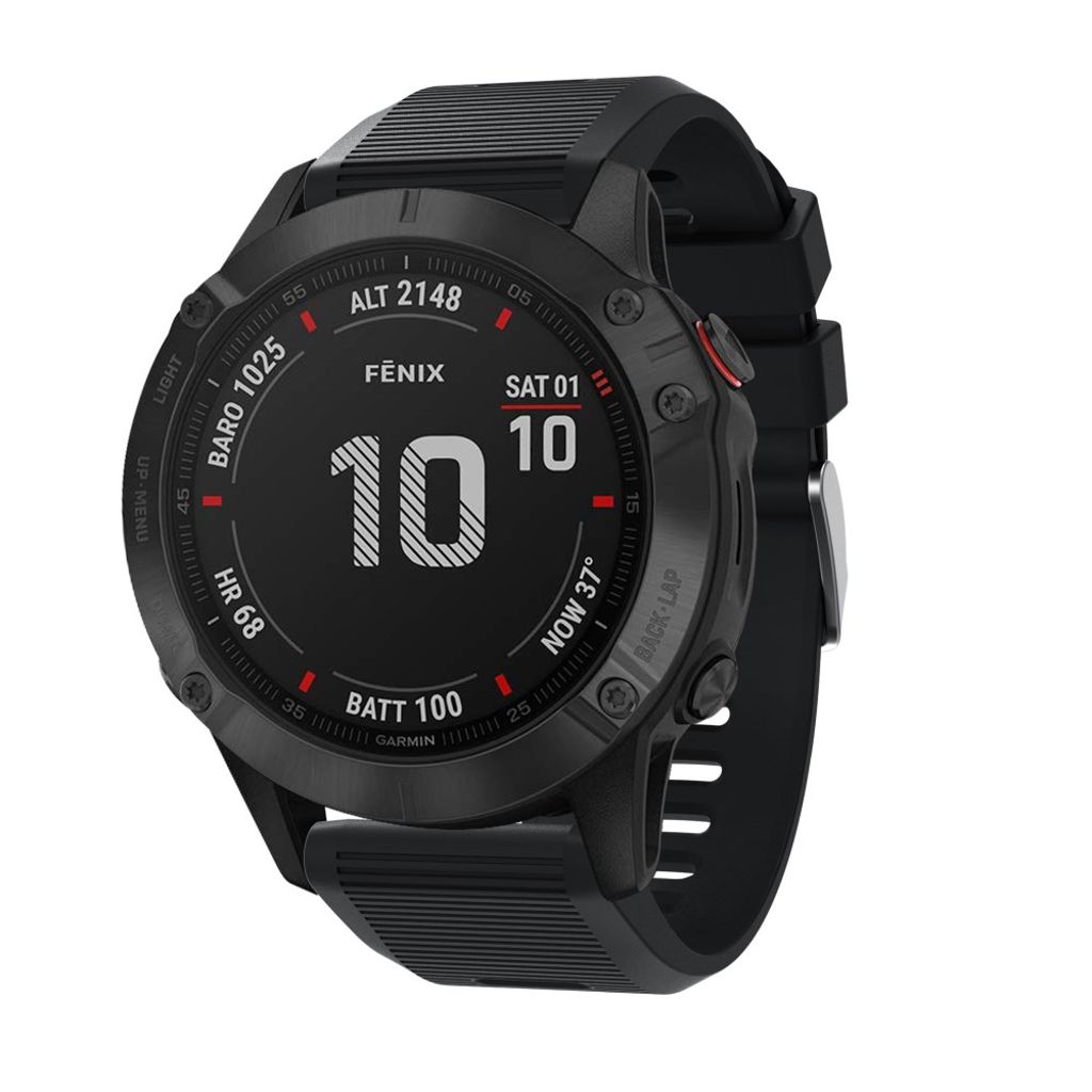Garmin Fenix 7X/6X/5X etc. Urrem med Metalspænde - Sort