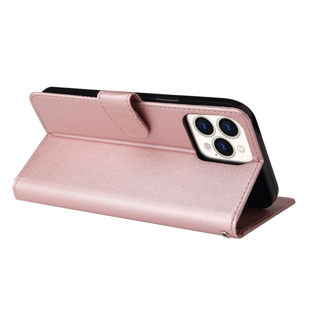 iPhone 11 Pro Max Plånboksfodral Stativ – Roséguld
