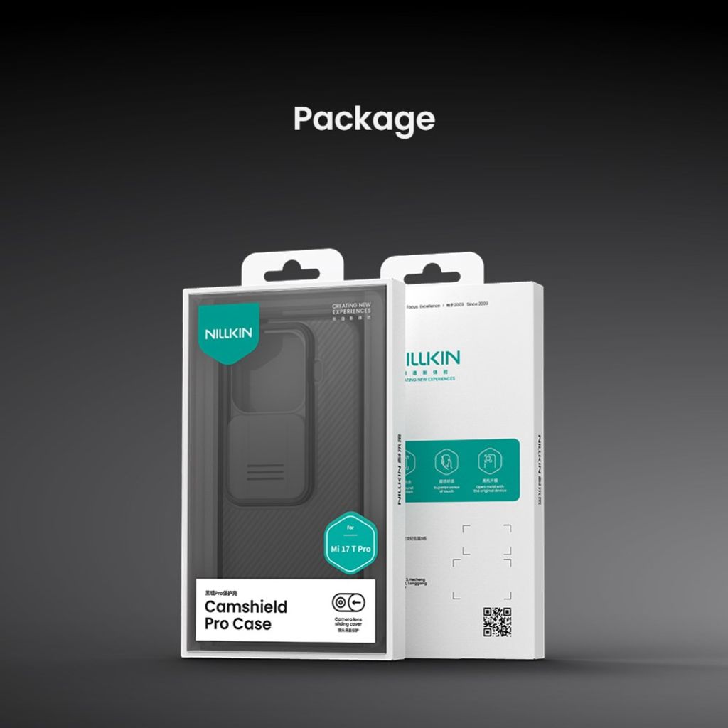 NILLKIN Xiaomi 17T Pro Camshield Pro Kuori Kamerasuojalla - Musta