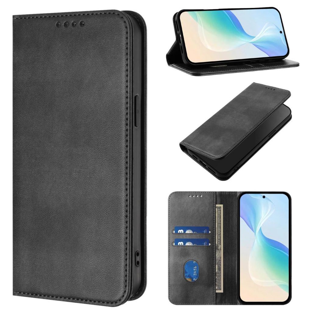 iPhone 18 Pro/17 Pro Lommeboketui PU-skinn RFID-blokkering - Svart