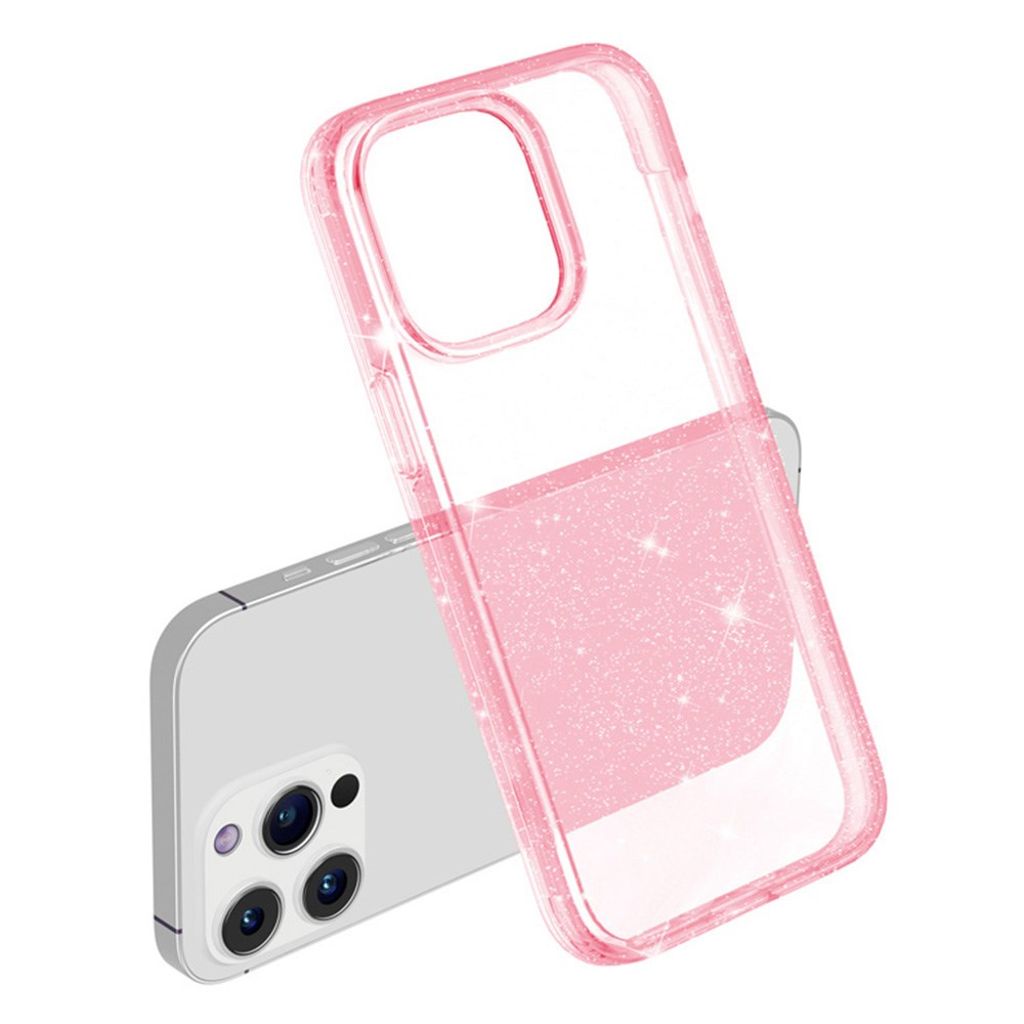 AMORUS iPhone 12 Pro Max Cover Glitter - Lyserød