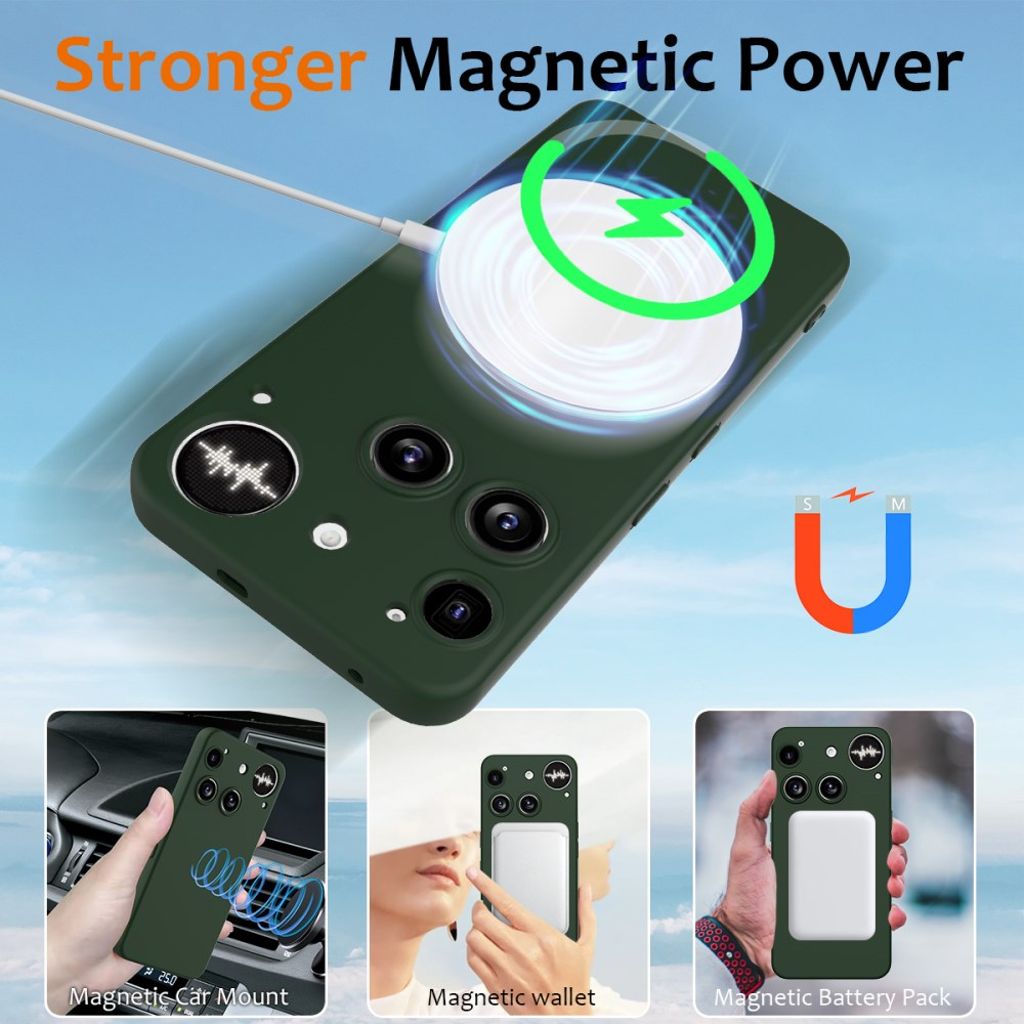 Nothing Phone (3) 5G MagSafe Silicone Case - Dark Green