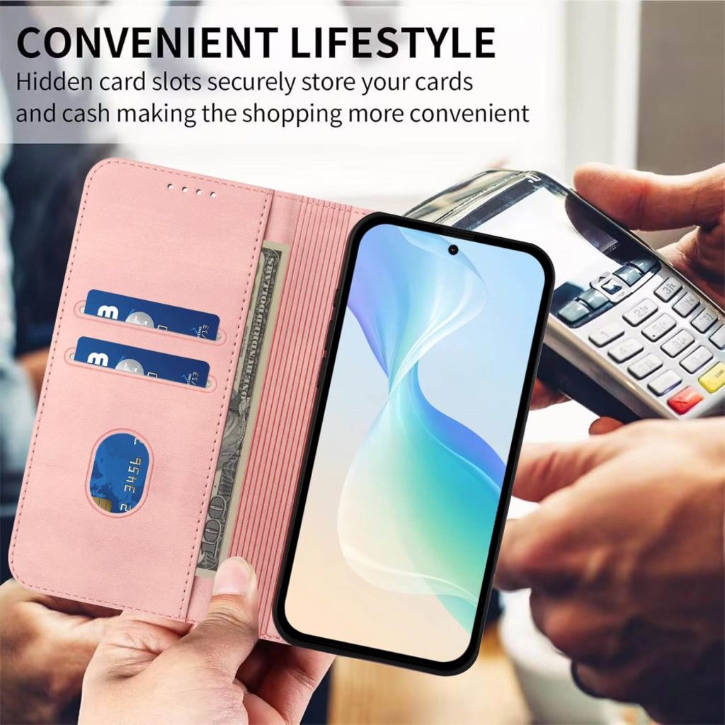 Xiaomi 15T Wallet Cover with RFID Blocking - Pink