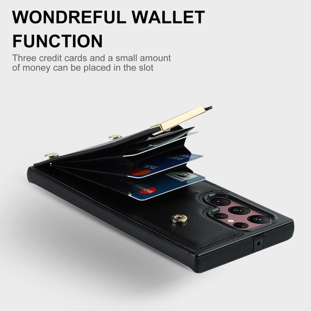 Samsung Galaxy S26 Ultra Deksel med Kortholder - Svart