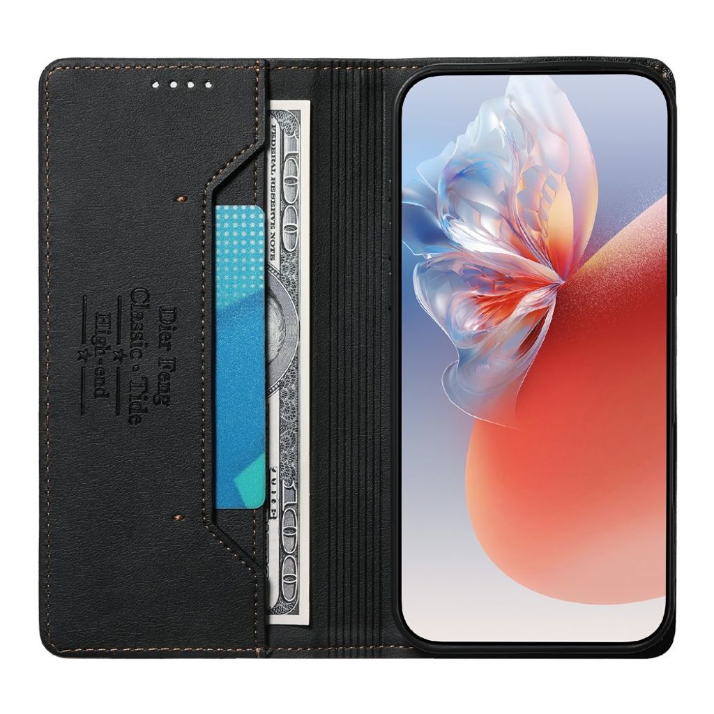 DIERFENG Xiaomi Poco C85x 5G/Redmi A7 Pro Plånboksfodral RFID - Svart