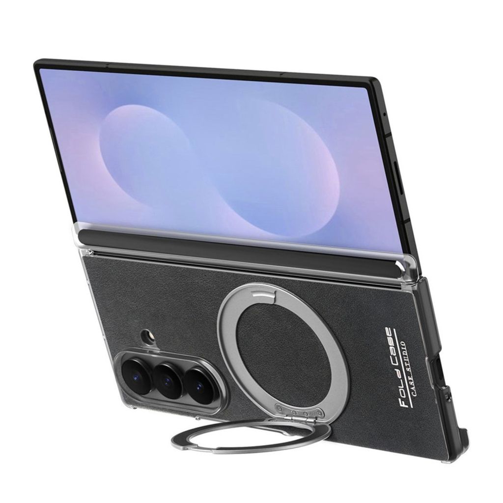 Samsung Galaxy Z Fold8 Ultra MagSafe kuori rengasjalustalla - Musta