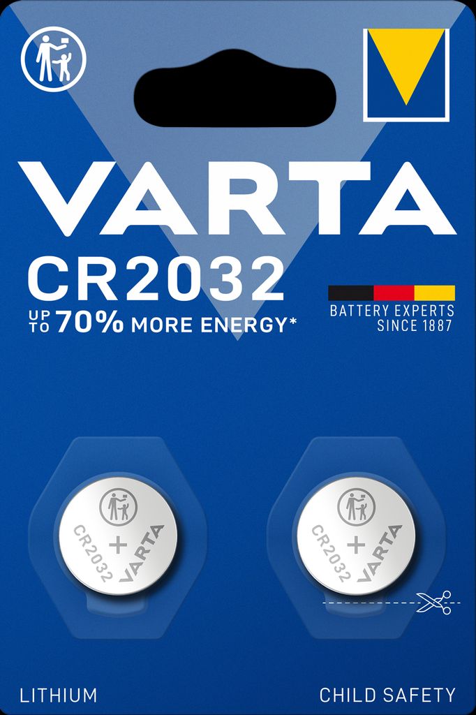 VARTA Lithium Coin knappcellsbatteri CR2032, 2-pack x10