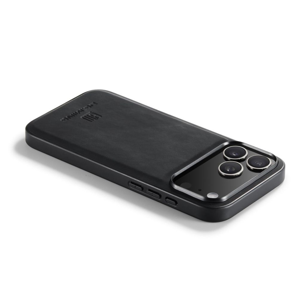 DG.MING iPhone 18 Pro Max/17 Pro Max Deksel med PU-lær - Svart