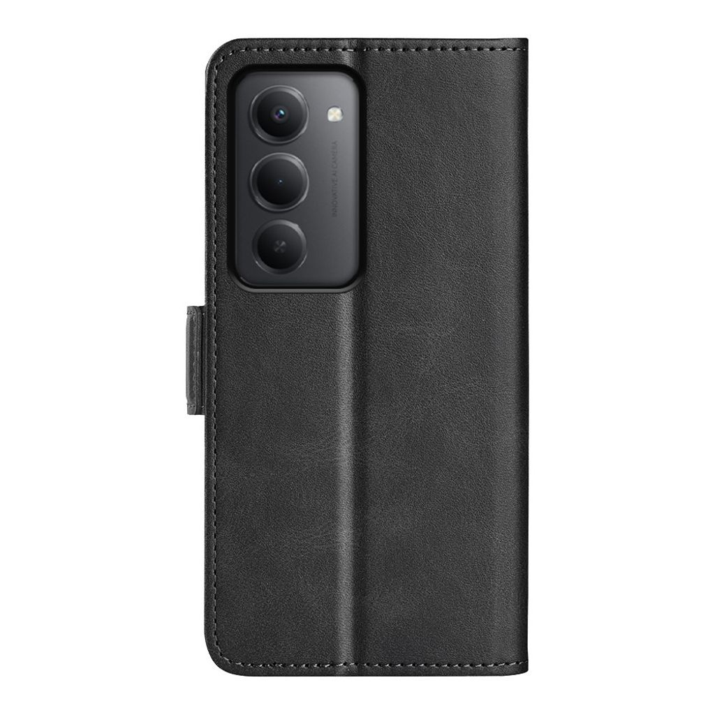 Xiaomi Redmi 15 5G/4G Wallet Cover with Calf Texture – Black