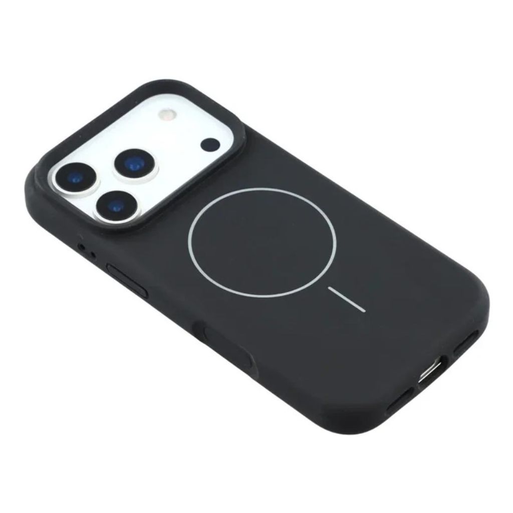 iPhone 18 Pro Max MagSafe-yhteensopiva kuori kahdella näytönsuojalla - musta