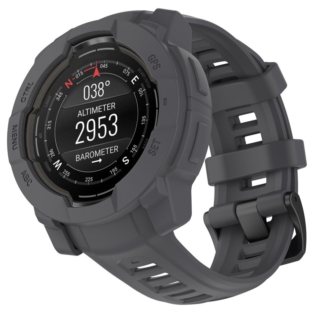 Garmin Instinct 3 AMOLED 50mm osv. Cover i Silikone - Grå
