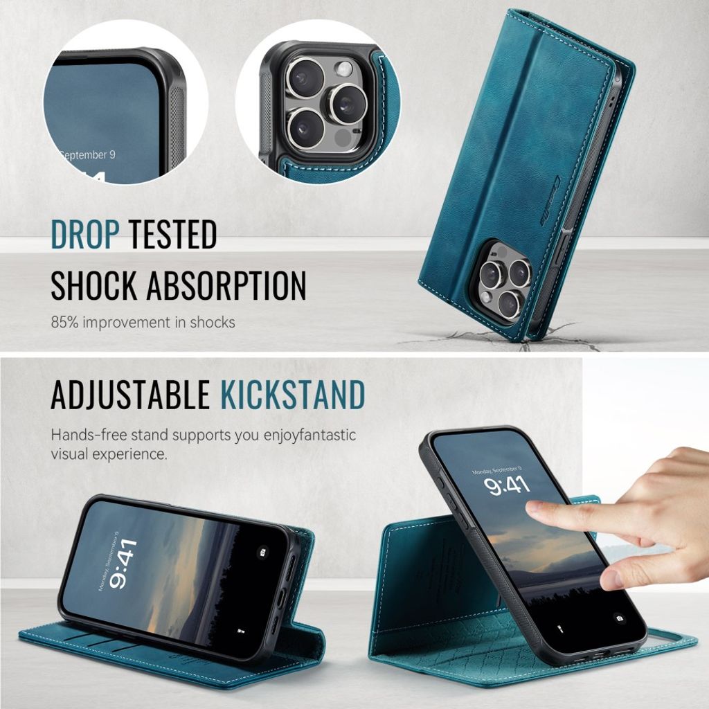 CASEME iPhone 14 Pro Max Wallet Cover MagSafe RFID Blocking - Green