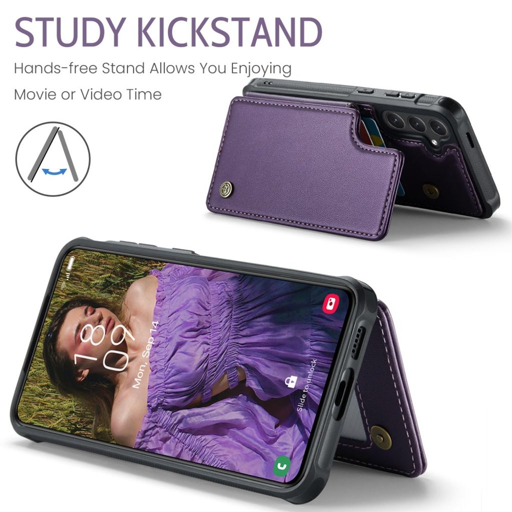 CASEME Samsung Galaxy S25 FE Skal med Plånbok - Lila
