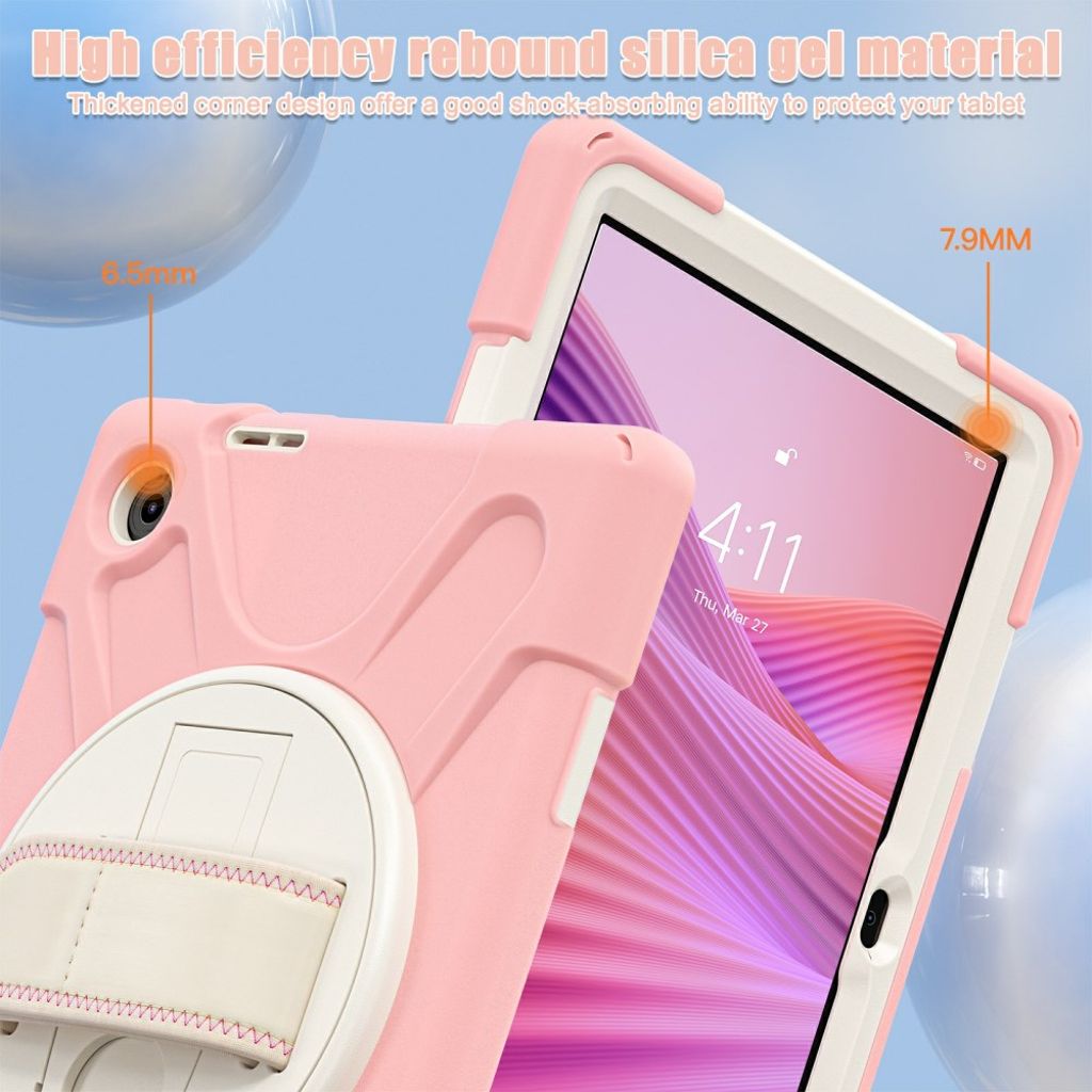 Lenovo Tab 10.1 (2025)/Zhaoyang K10C Deksel med Roterende Håndrem - Rosa