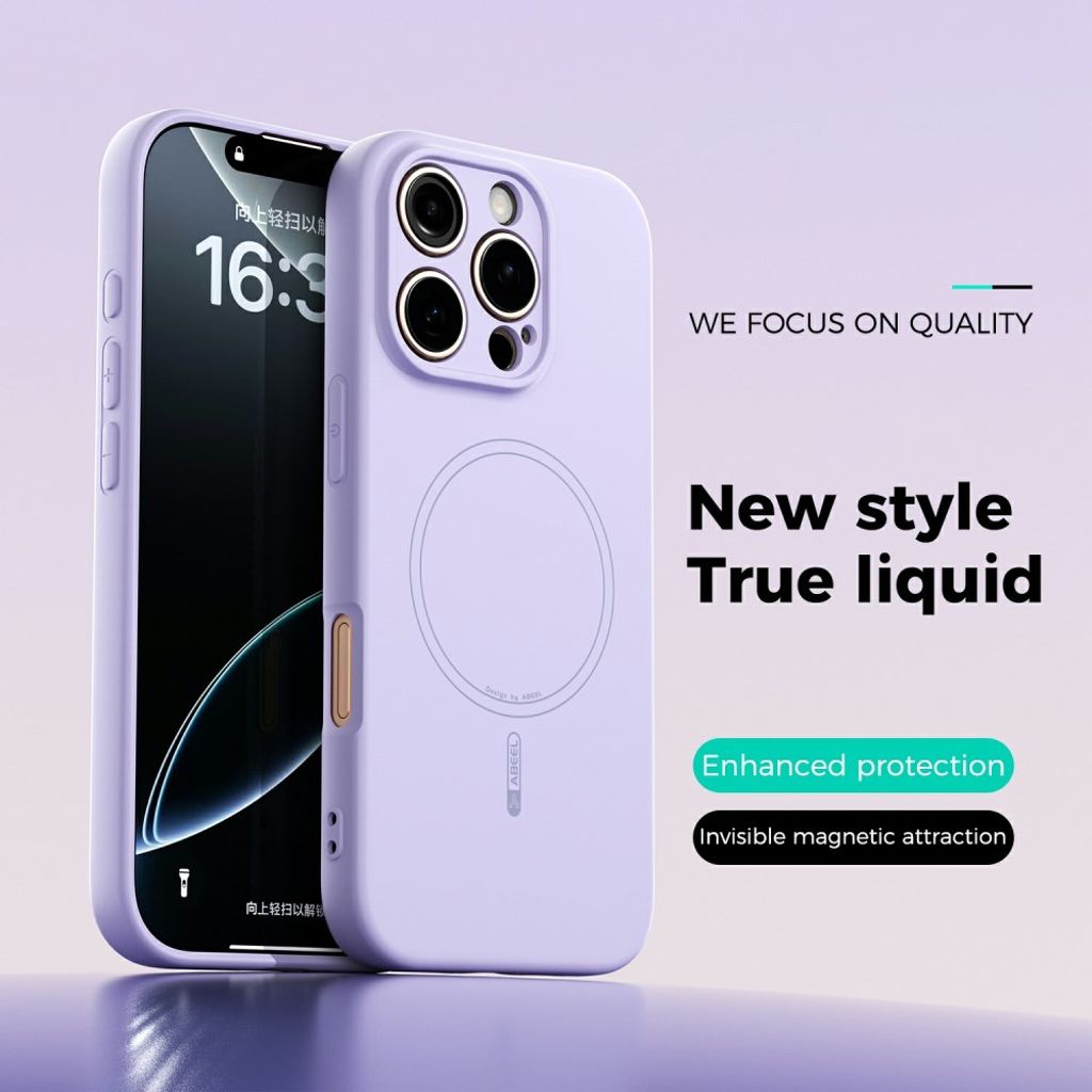 ABEEL iPhone 16 Pro Max MagSafe-kompatibel silikondeksel - Lilla