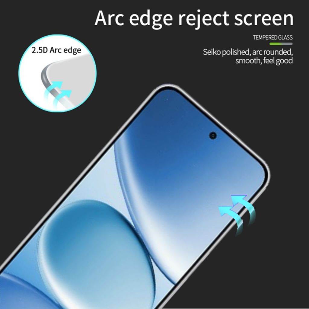 Xiaomi Redmi Note 15 Pro Skærmbeskyttelse Hærdet Glas - Sort