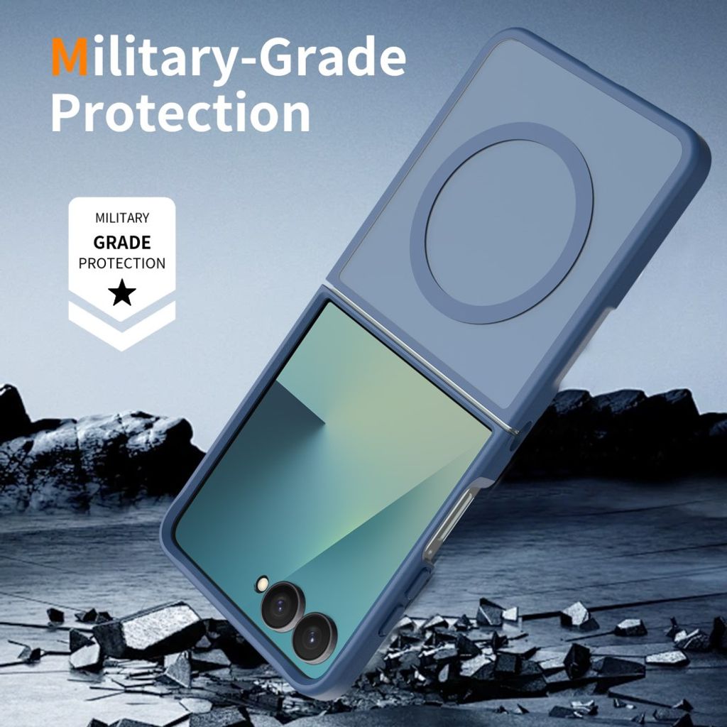 Samsung Galaxy Z Flip8 MagSafe cover med akrylbagside - Blå