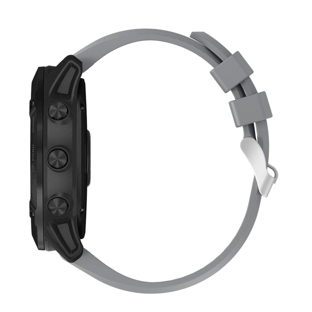 Garmin Fenix 7X/6X/5X etc. Urrem med Metalspænde - Grå