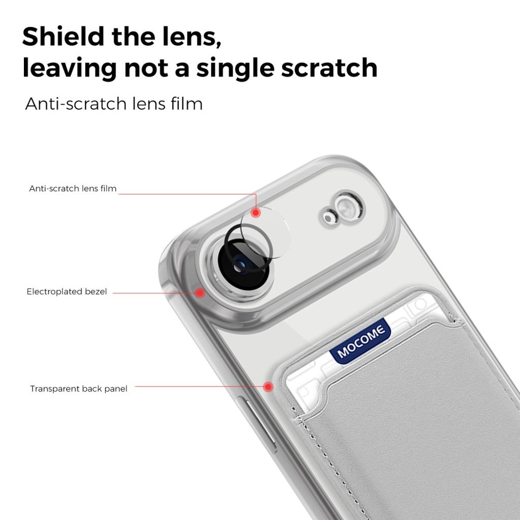 iPhone Air MagSafe-kuori irrotettavalla kortin haltijalla - Harmaa