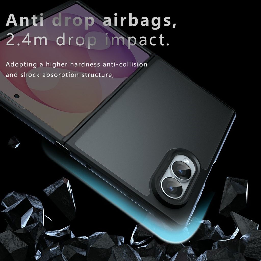 Samsung Galaxy Z Fold8 Mat Cover - Gennemsigtig sort