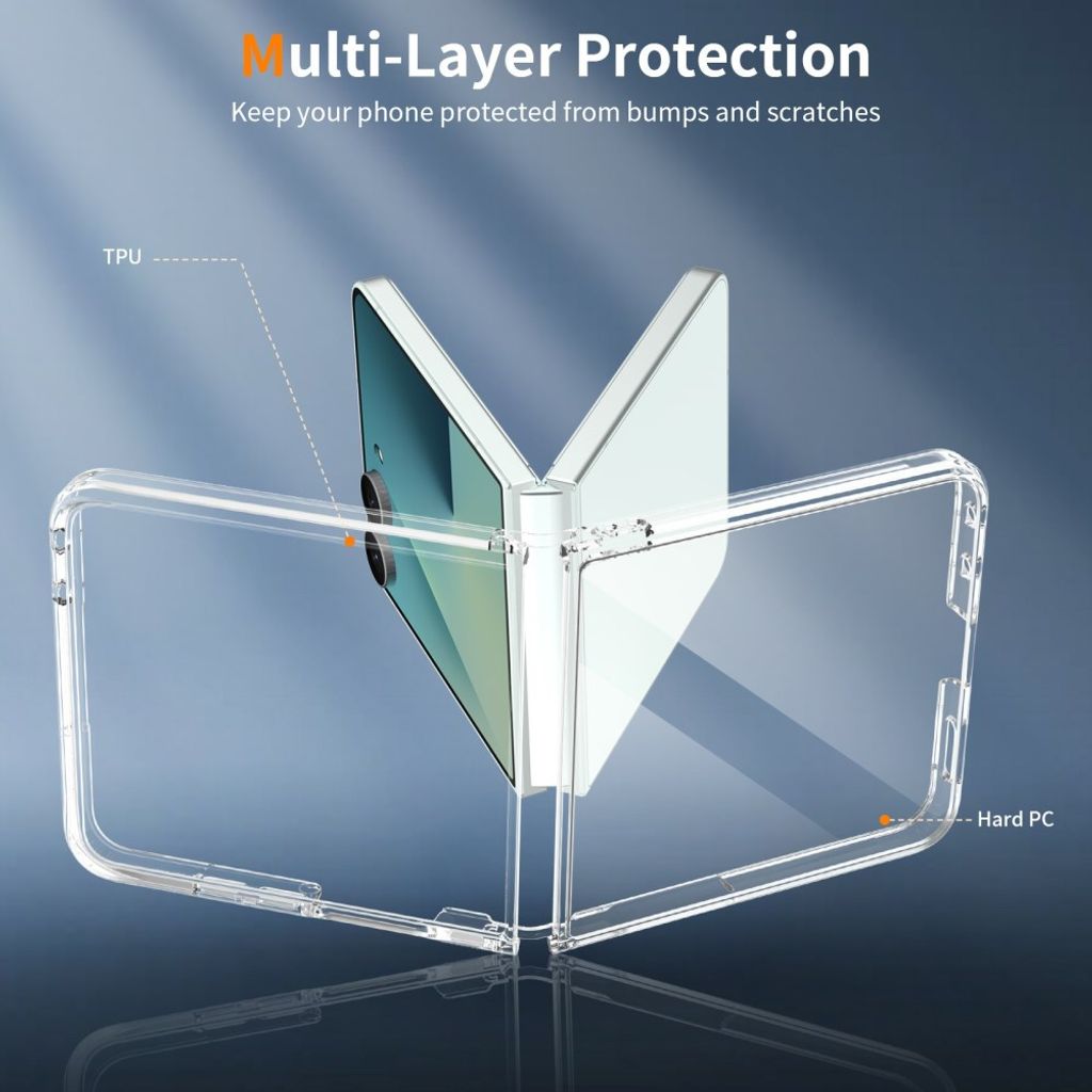 Samsung Galaxy Z Flip8 Cover med akrylbagside - Gennemsigtig