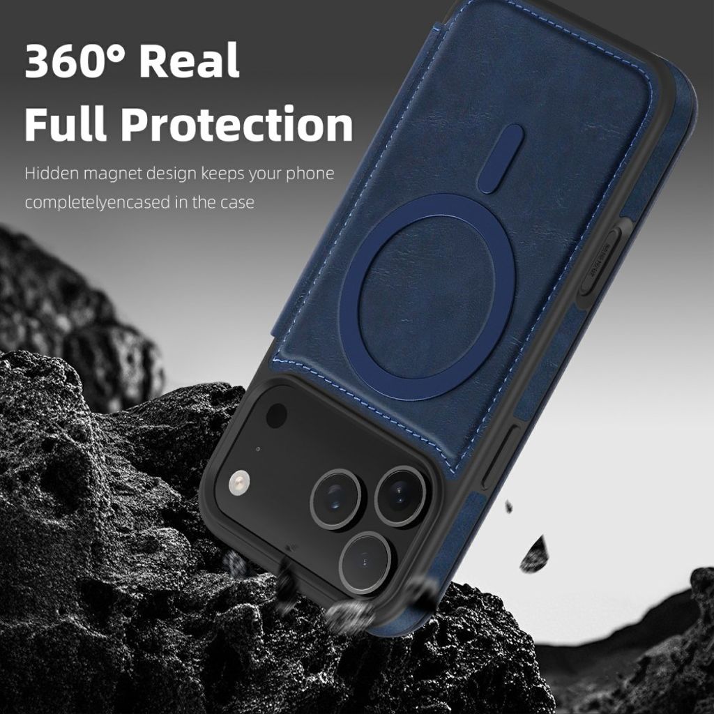 iPhone 17 Pro Max MagSafe Cover with Card Slots - Blue
