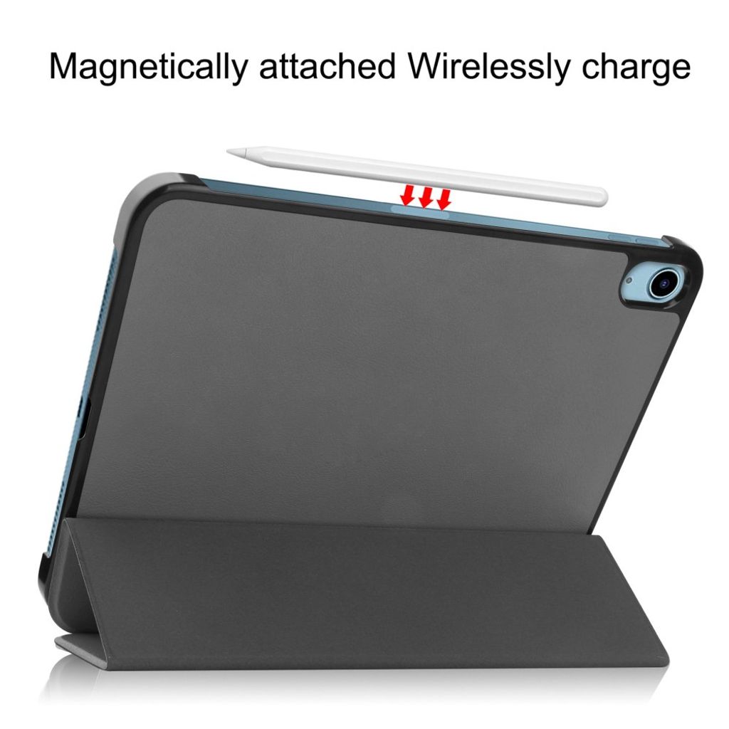 iPad A16 11" 2025/10.9" 2024 Tri-fold flip cover i kunstlæder - Grå