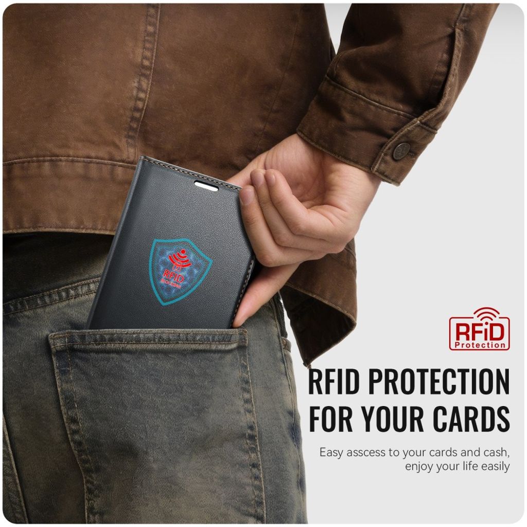 CASEME Samsung Galaxy Z Fold8 Flip Cover med RFID blokering - Sort