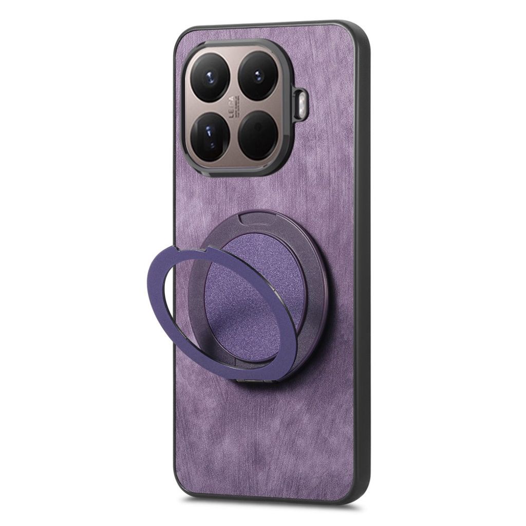 Xiaomi 17T Pro Skal i PU-läder med ringstativ - Lila