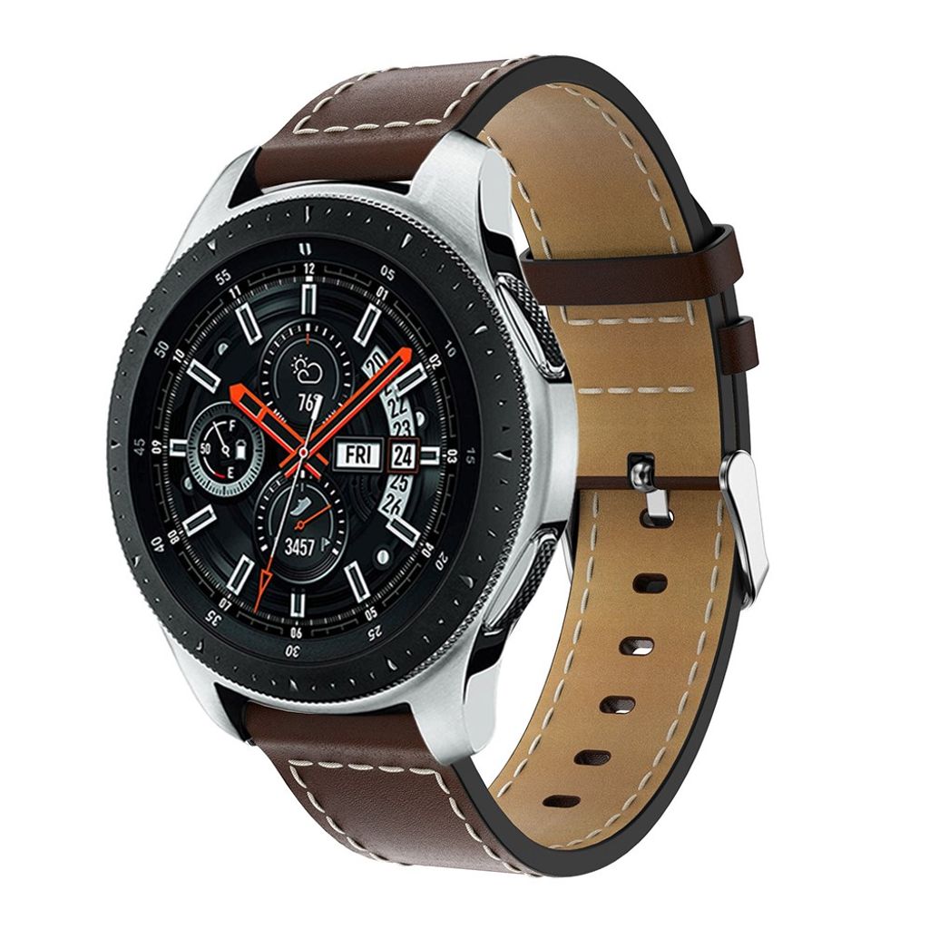 Samsung Gear S3 Classic/Frontier og andre urrem i ægte læder – brun