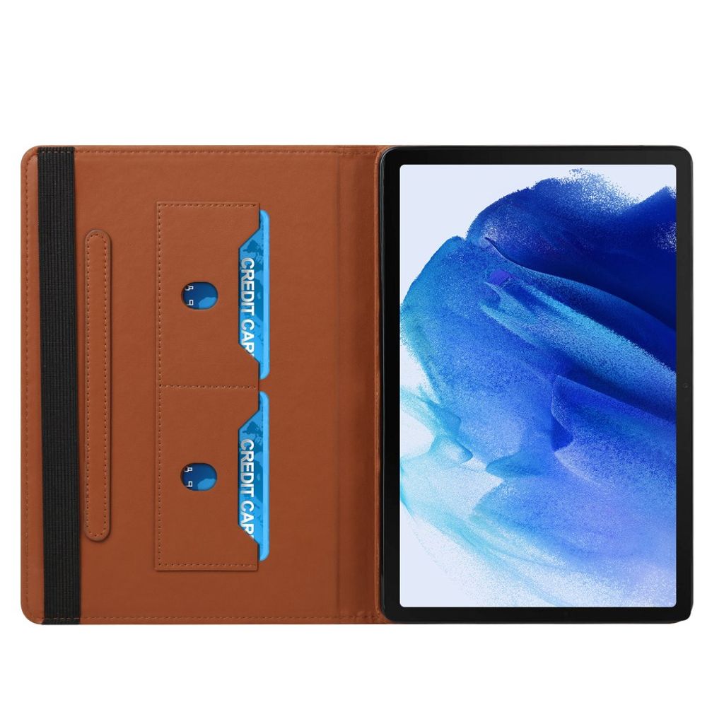 Samsung Galaxy Tab S12 Plus Fodral med Roterbart Stativ - Brun