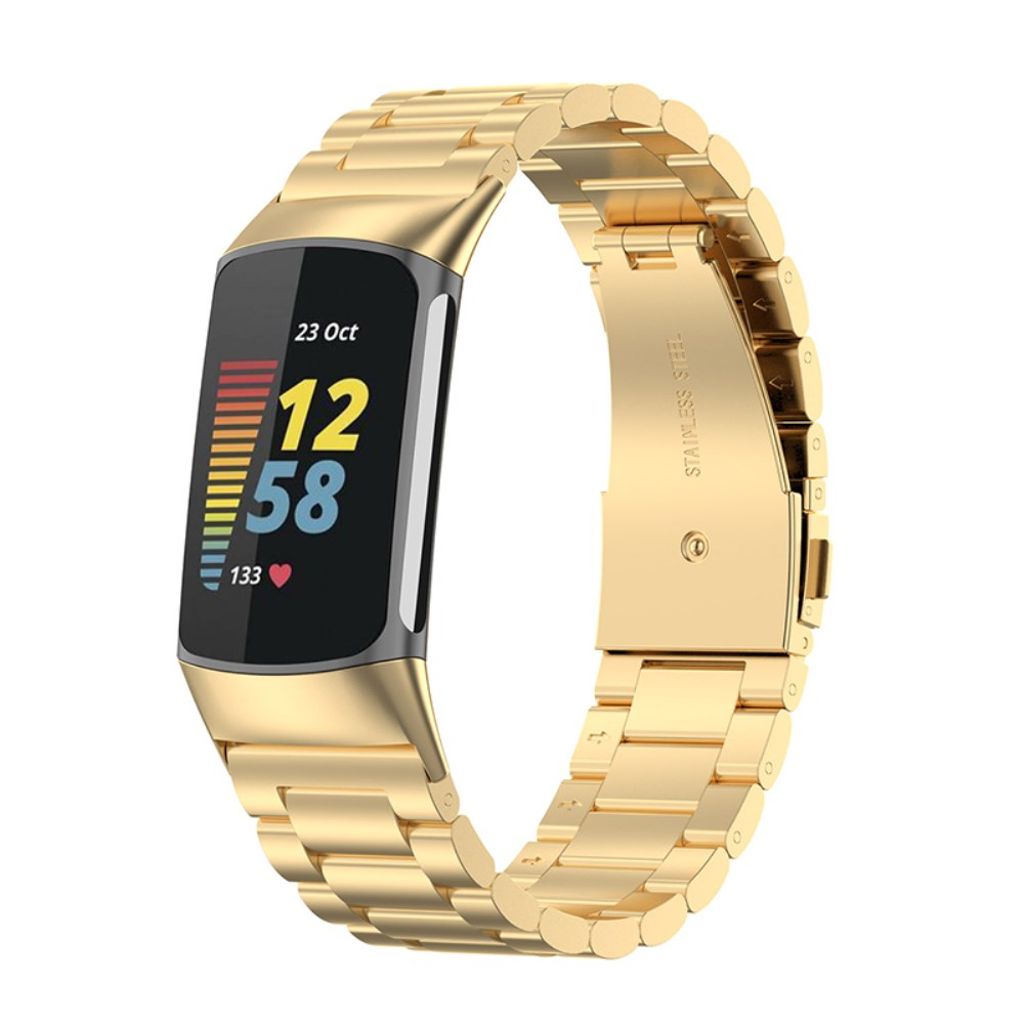 Fitbit Charge 6/5 Kellonranneke, Ruostumaton teräs - kulta
