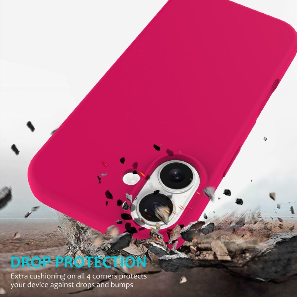 iPhone 17 Silicone Phone Case - Hot pink