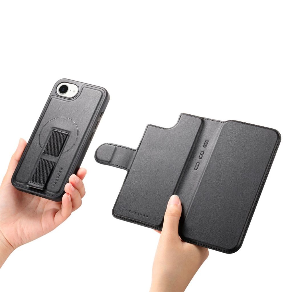 CASENEO iPhone 16e Magnetisk Lommeboketui RFID Blokkerende – Svart
