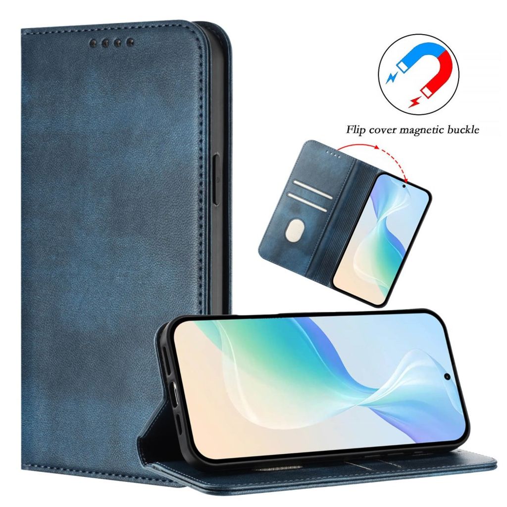 iPhone 18 Pro/17 Pro Lommeboketui PU-skinn RFID-blokkering - Blå