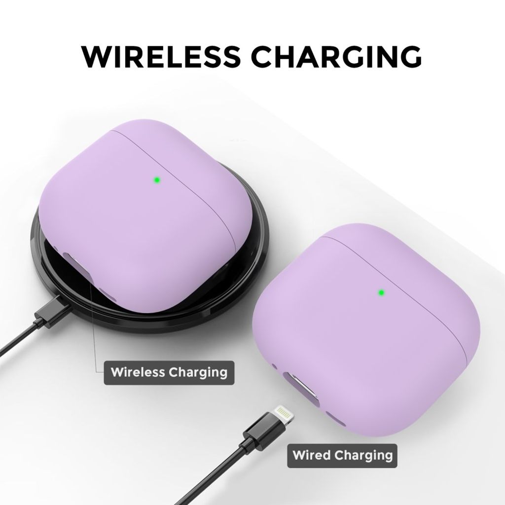 AHASTYLE Apple AirPods 4 Silikonskal Stötsäker – Lila