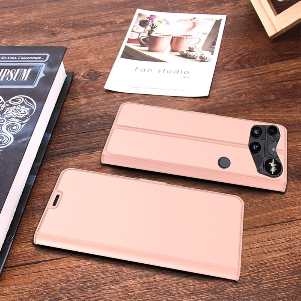 Nothing Phone (3) 5G Wallet Cover Card Holder Stand - Rose Gold
