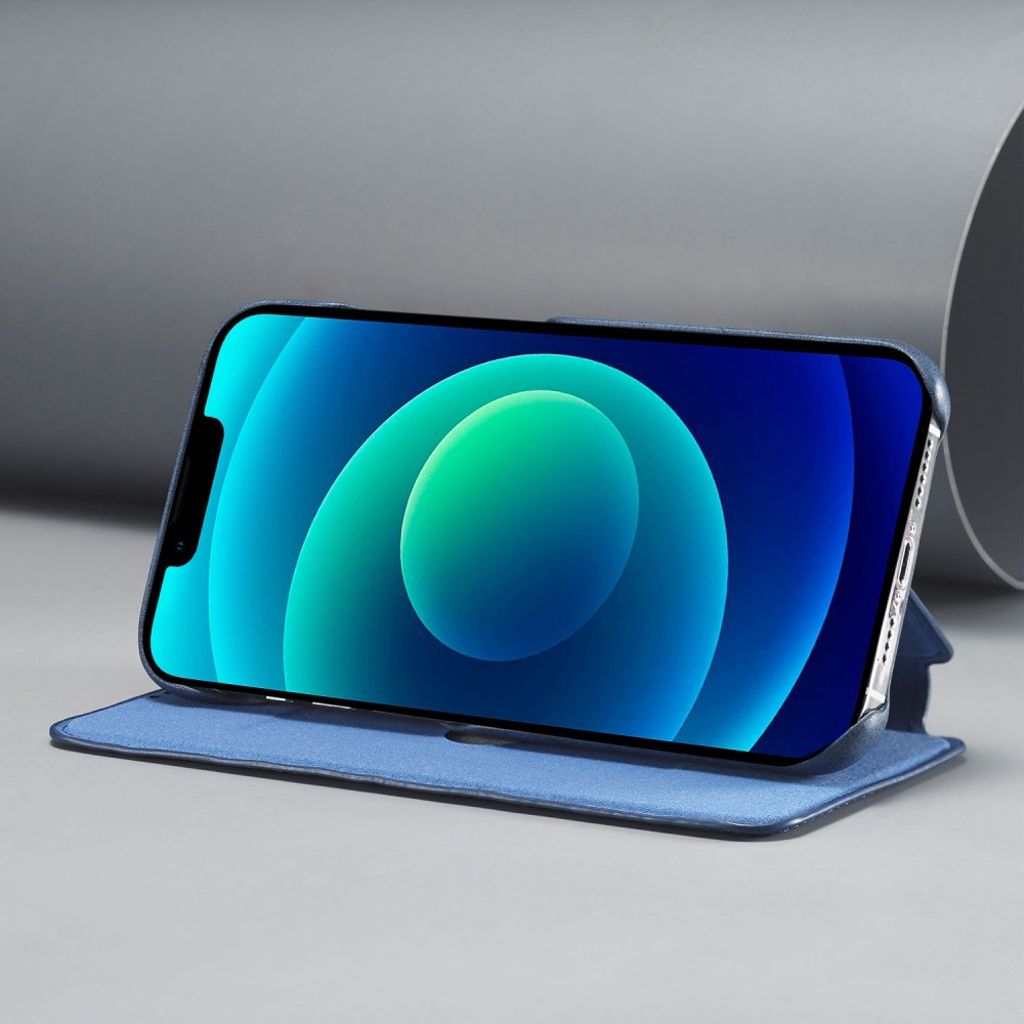 LC.IMEEKE iPhone 14 Pungetui Stativ Kortholder - Blå